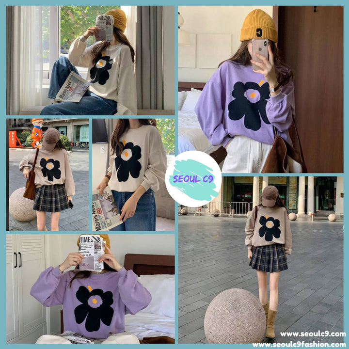 KBM835 ~ Flower Sweater