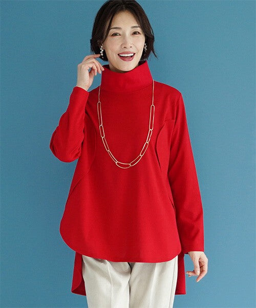 【OFV1001】 Tunic High-Neck Top