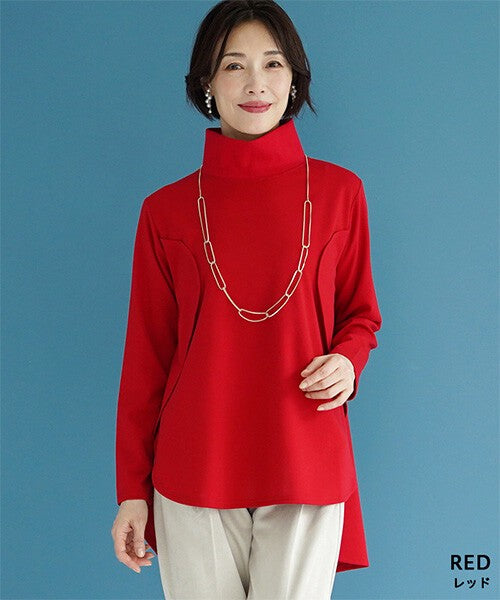 【OFV1001】 Tunic High-Neck Top