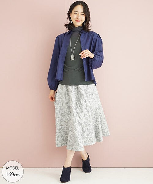 【OFV1005】Blouse Lace Blouse Back Puff Sleeve