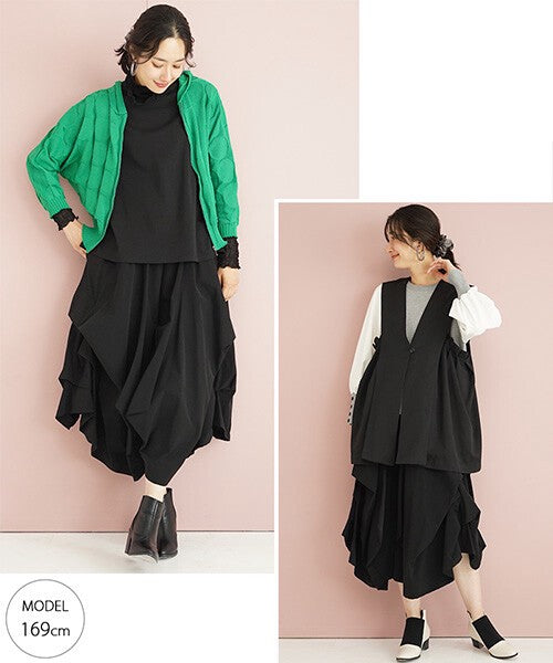 【OFV1006】Skort Design Wide Pants