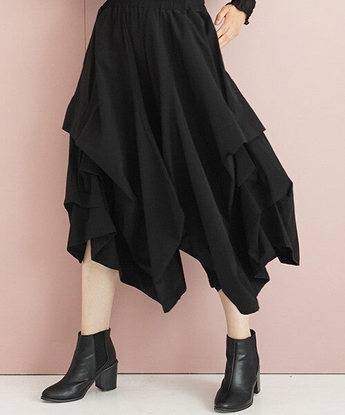 【OFV1006】Skort Design Wide Pants