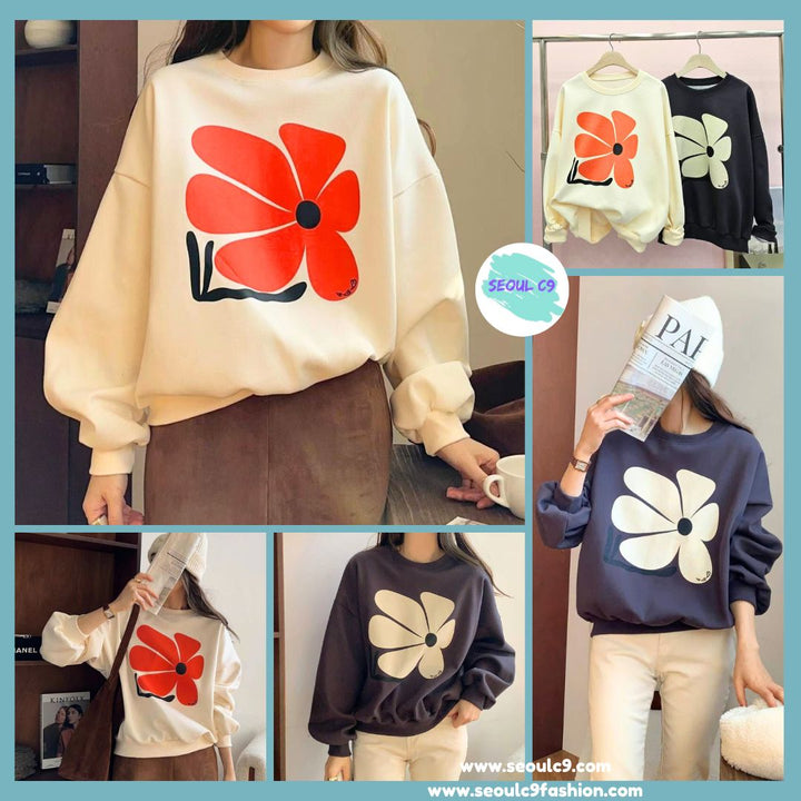 KBM830 ~ Flower Sweater