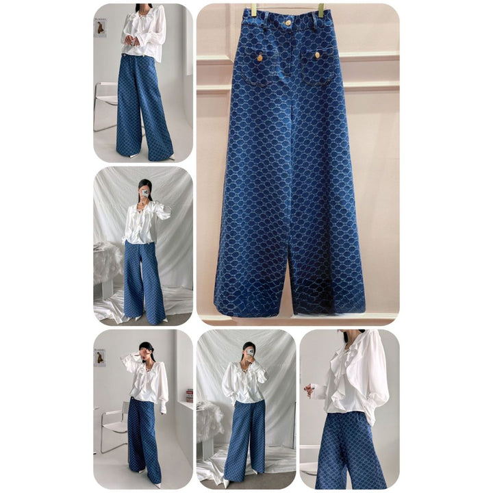 KOT622 ~ Denim Pattern Pants