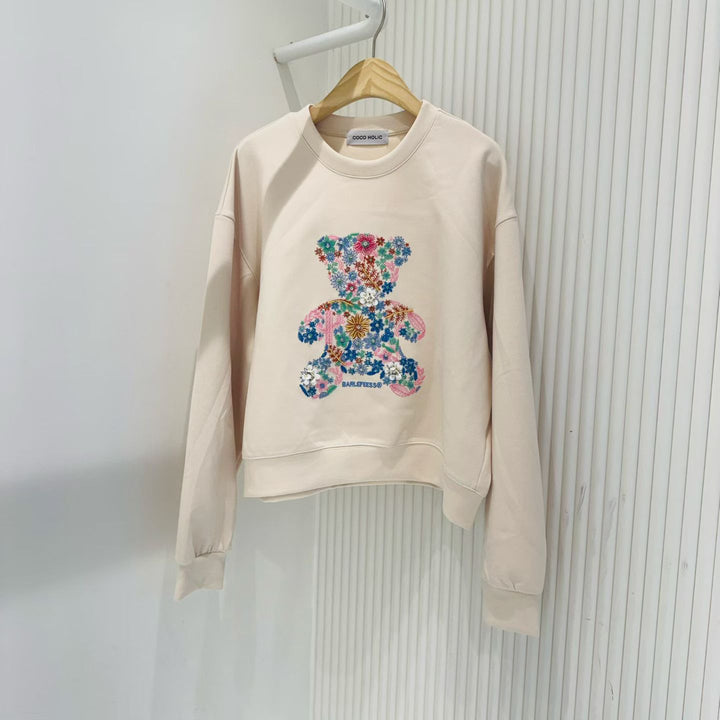 KCH602 - Floral Bear Sweater