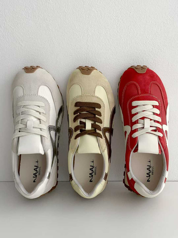 KNA608 -Lambskin + Cowhide Leather Shoes (4cm) (No Box)
