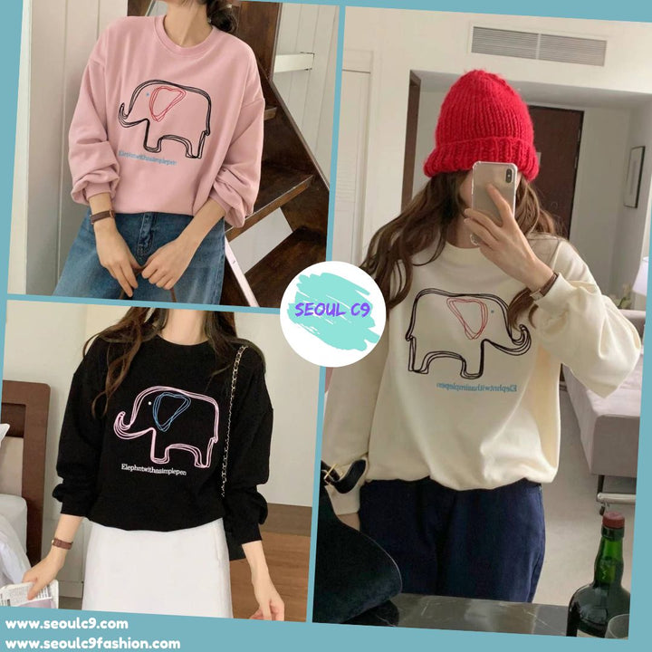 KBM839 ~ Elephant Sweater