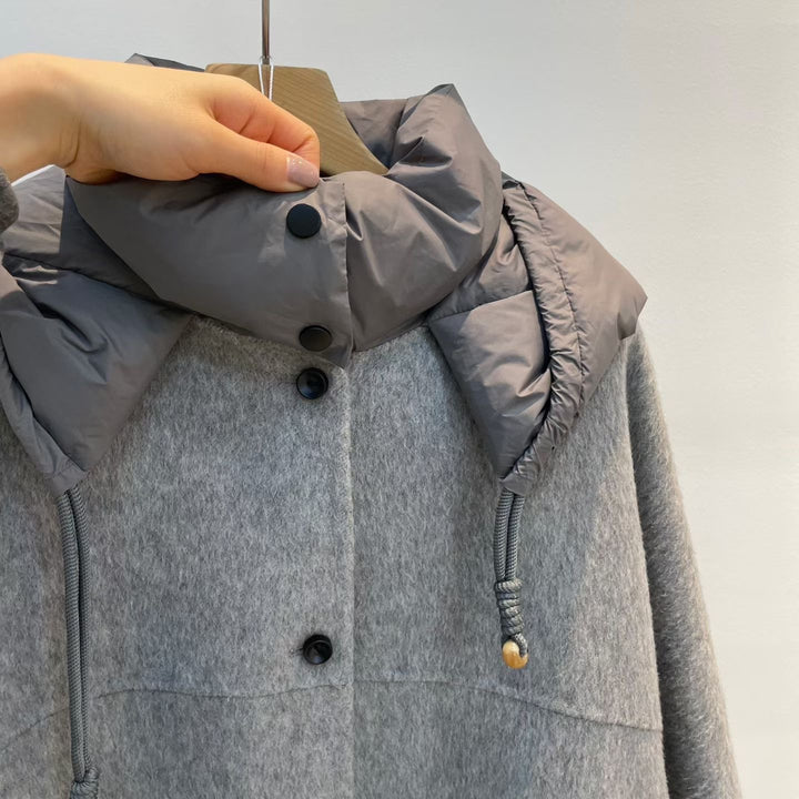 KEY604 - Handmade Wool + Down Hood Jacket