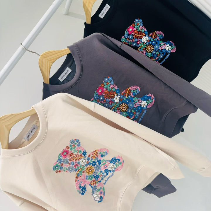 KCH602 - Floral Bear Sweater