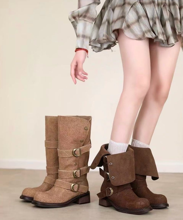 KDM112 - Cowhide Boots 4cm (No Box)