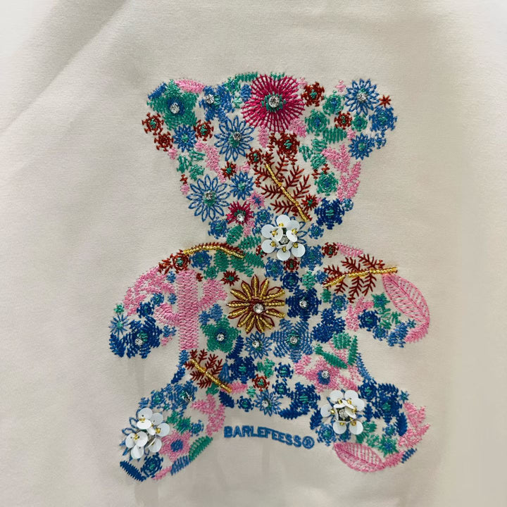 KCH602 - Floral Bear Sweater