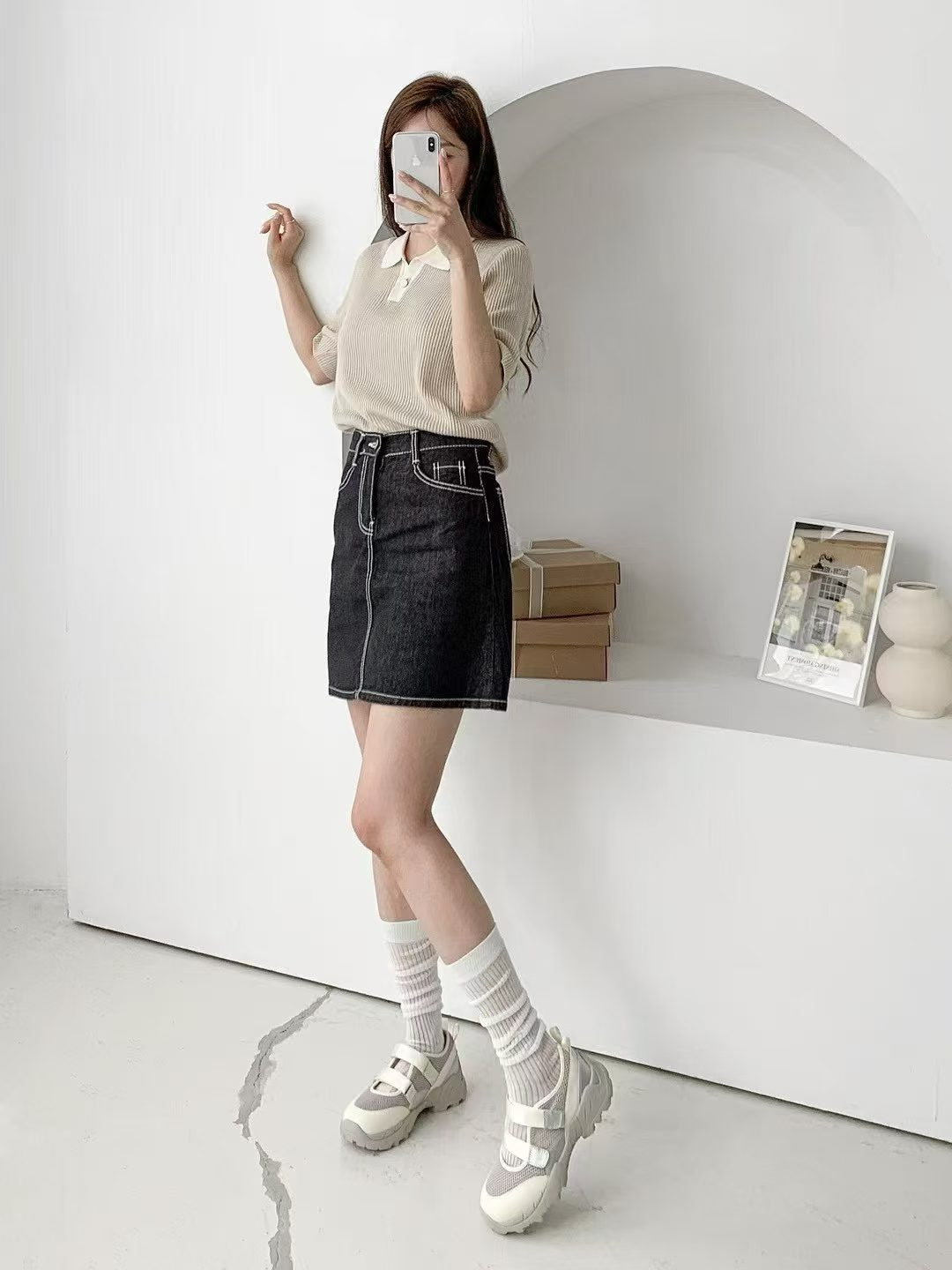 KNA602 - Lambskin Leather Shoes (3.5cm) (No Box)