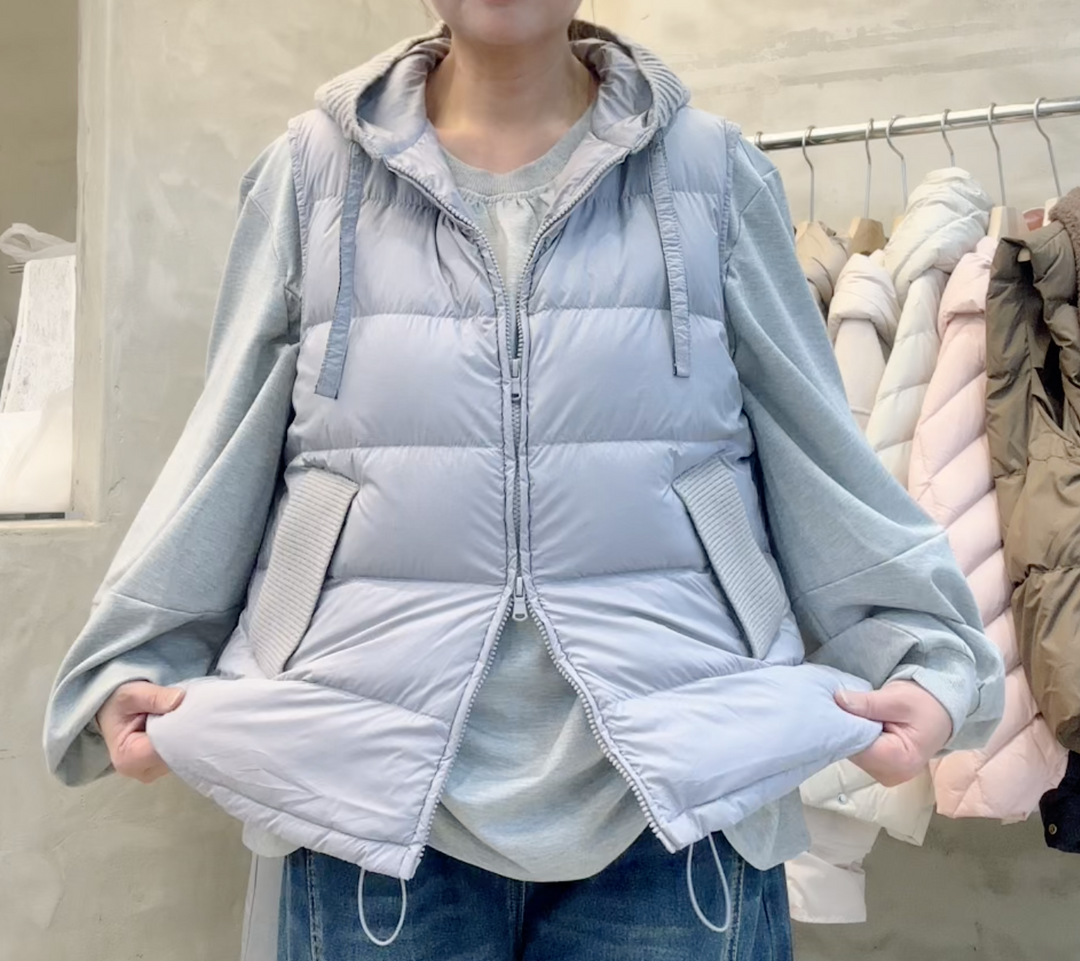 KWMS807 - Hooded Goose Down Vest