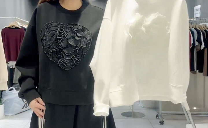 KCH609 - 3D Large Floral Sweater