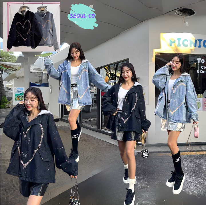 KAN100 ~ Denim Hooded Jacket