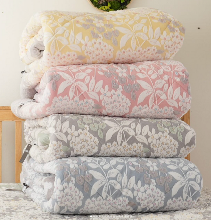 831 - Floral 極細纖維 絨毛被