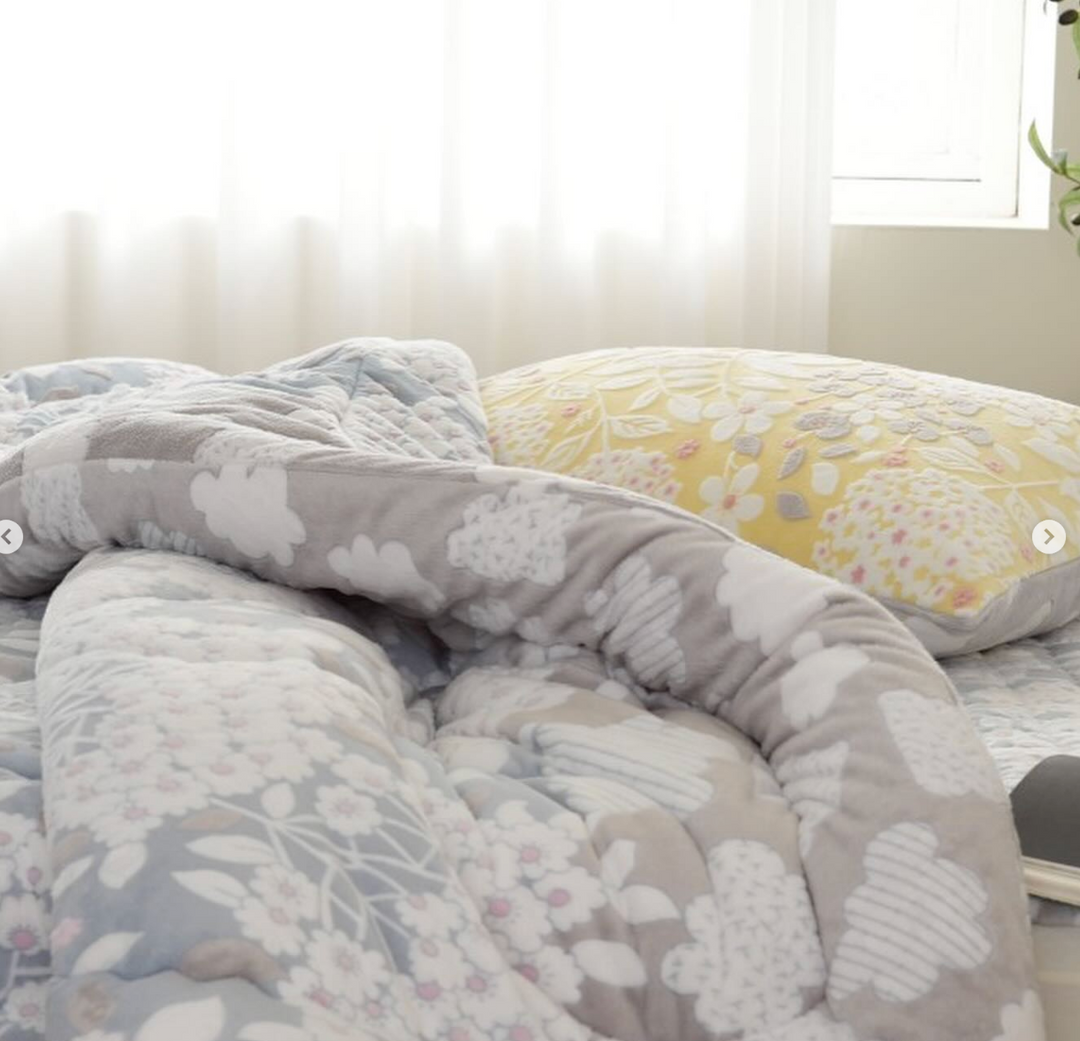 831 - Floral 極細纖維 絨毛被