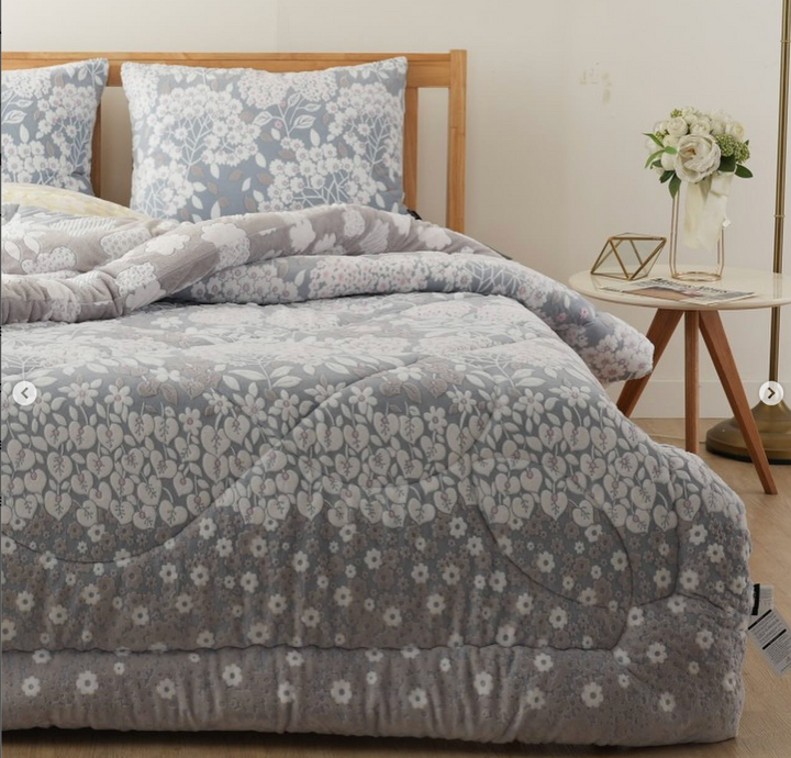 831 - Floral 極細纖維 絨毛被