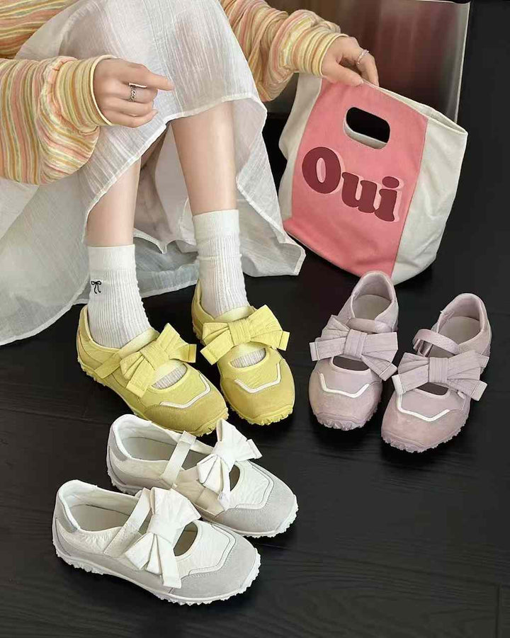 KLS501 ~ Ribbon Mary Jane Shoes (Cowhide) (No Box)