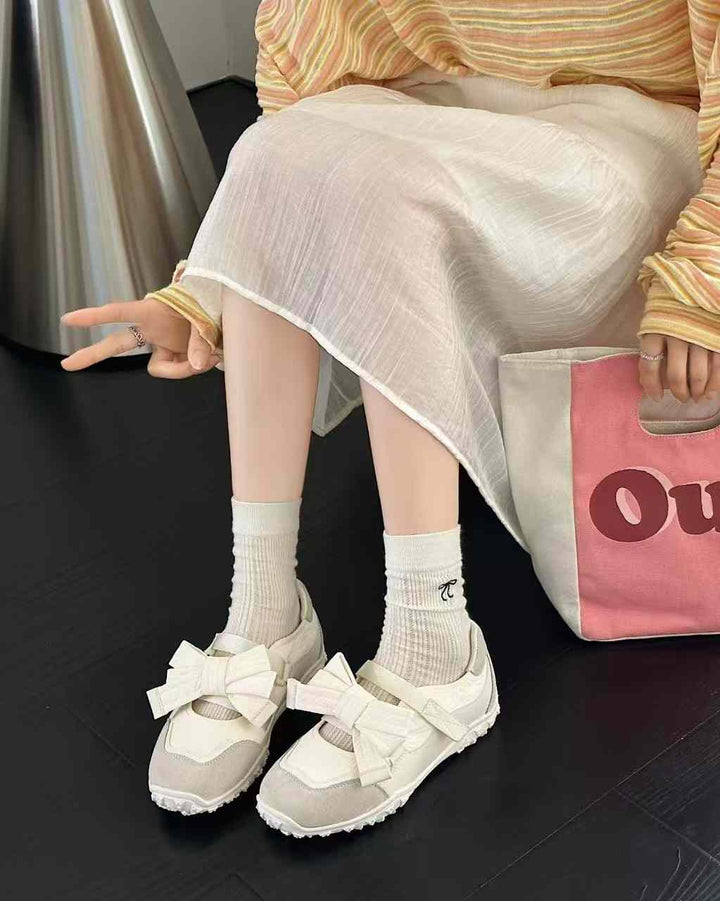 KLS501 ~ Ribbon Mary Jane Shoes (Cowhide) (No Box)