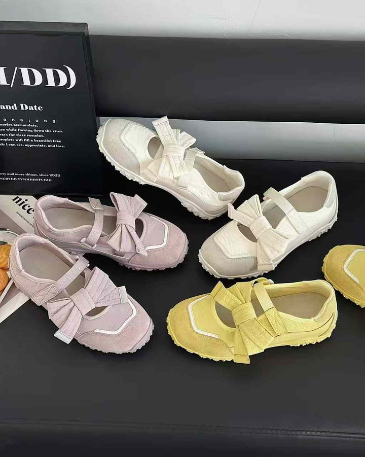 KLS501 ~ Ribbon Mary Jane Shoes (Cowhide) (No Box)