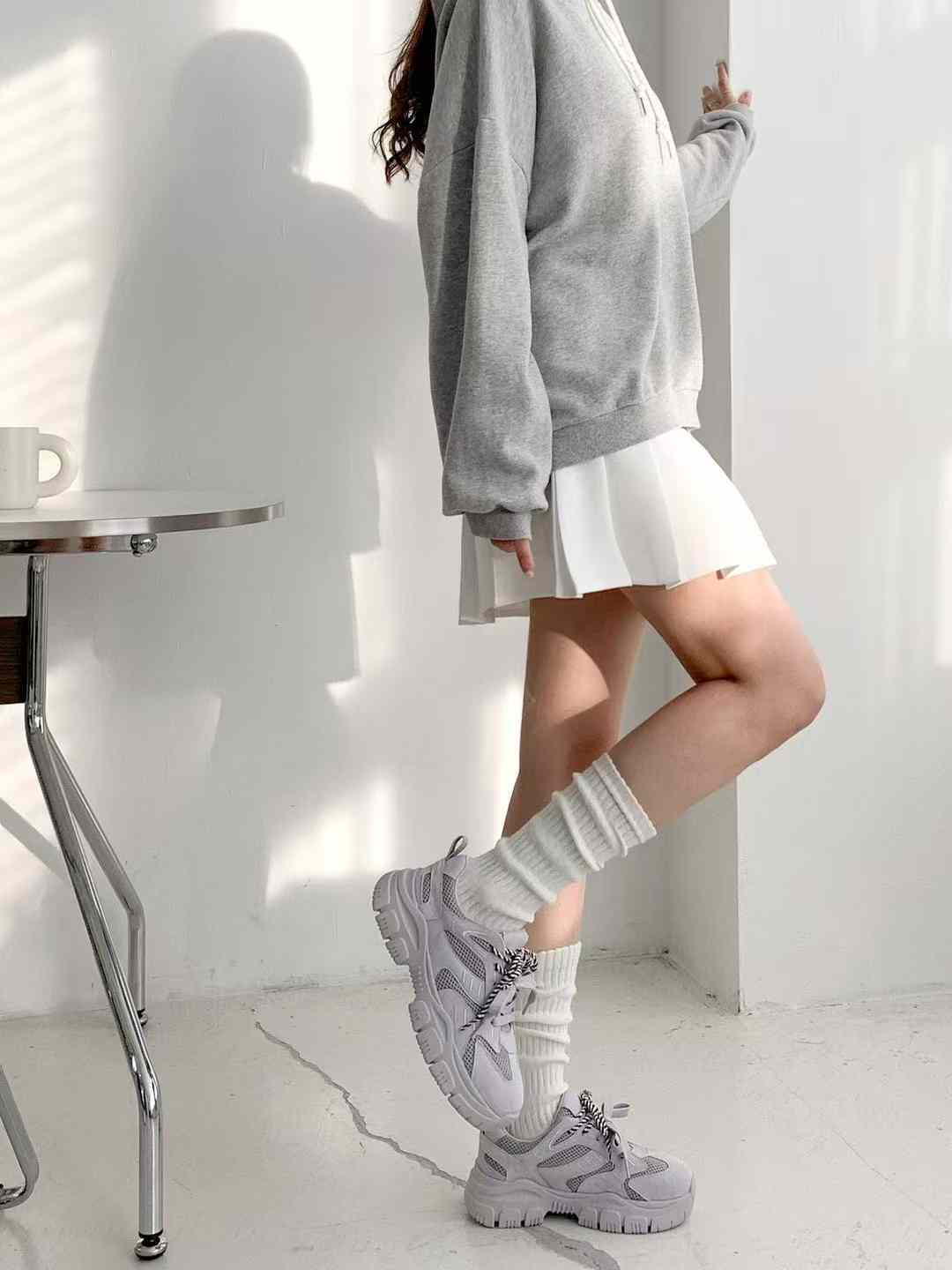 KNA503 ~ Lamb & Cowhide 4cm Shoes (No Box)