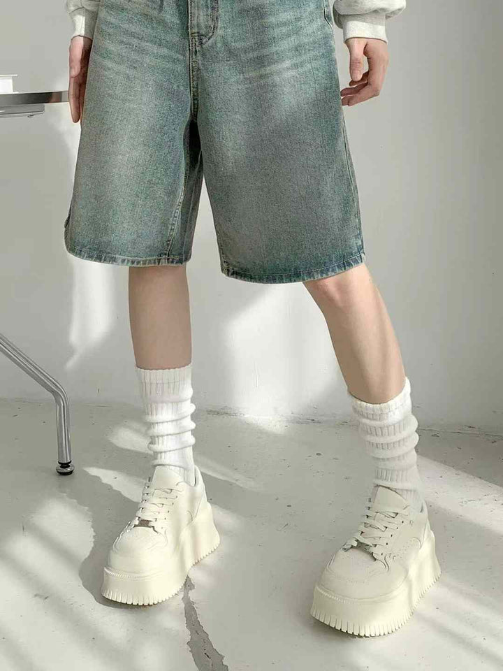 KNA507 ~ Lamb Skin Platform 6cm Shoes (No Box)