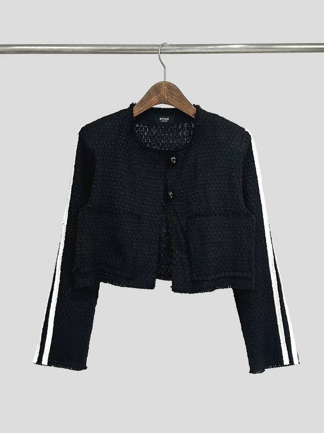 KYM201 ~ Canna Tweed Jacket (BLACK)