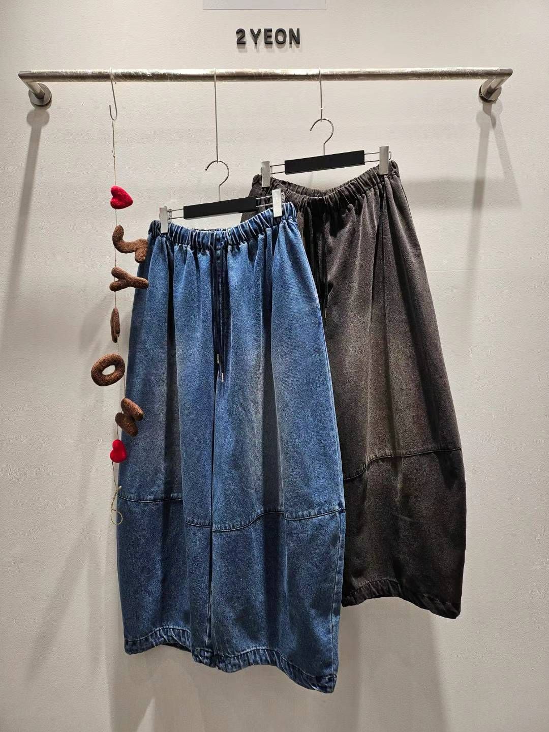 KYNS807 ~ Denim Skirt Pants