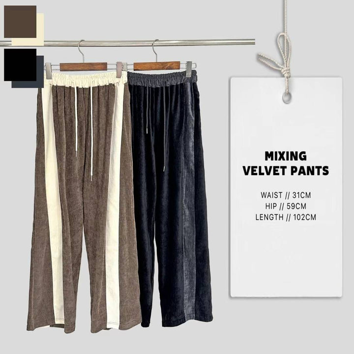 KYM215 ~ Mixing Velvet Pants