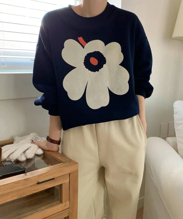 KBM845 ~ Flower Sweater (Warm Fleece)