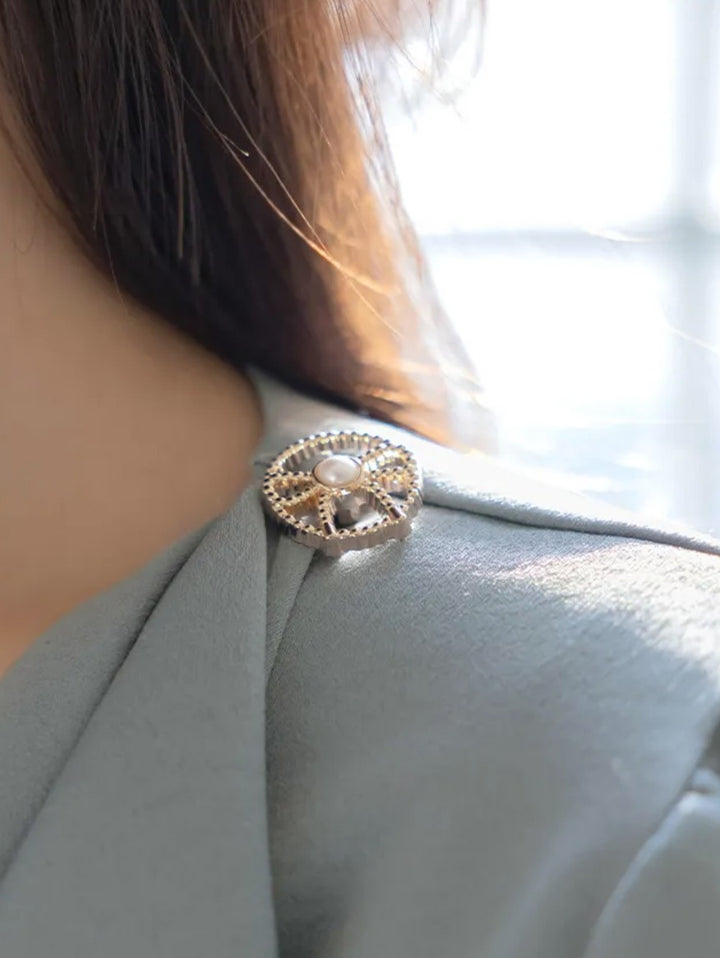 Korea Rockle Drape Scarf Blouse