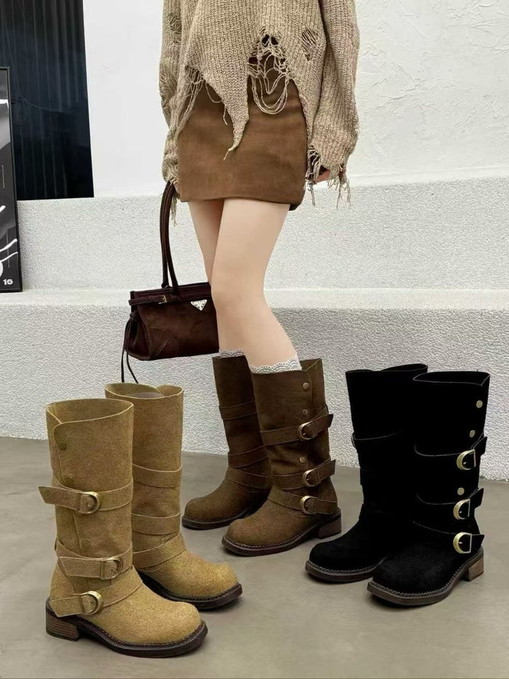 KDM112 - Cowhide Boots 4cm (No Box)