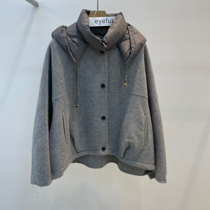 KEY604 - Handmade Wool + Down Hood Jacket