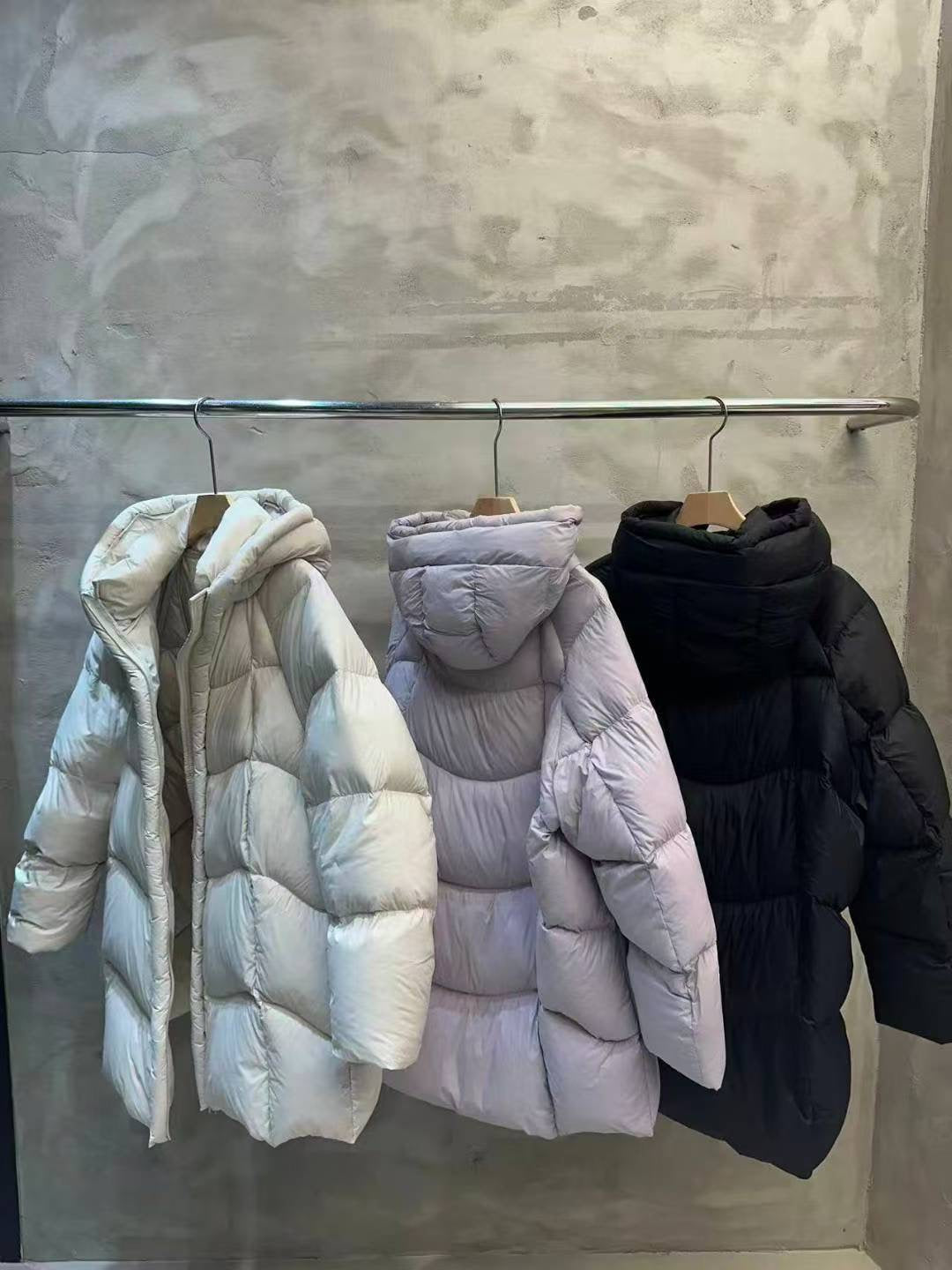 KWMS809 - Hooded Goose Down Long Jacket